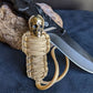 🔥Hot Sale 49% OFF💀Paracord Keychain Mummy Brass Skull