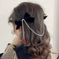 🔥Pay 2 Get 3 Free🔥Plush Bow Pearl Tassel Hair Clip