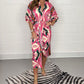 🔥BUY 2 GET 10% OFF💝Printed  Kimono Midi Dress