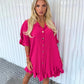 🔥BUY 2 GET 10% OFF💝RUFFLE SLEEVES SHIRT DRESS