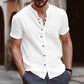 🔥BUY 2 GET 10% OFF💝Men's Summer Casual Cotton & Linen Henley Shirt