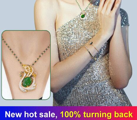 🔥BUY 2 GET 10% OFF💝Cat's Eye Stone Solid Diamond Necklace