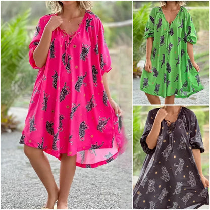 🔥BUY 2 GET 10% OFF💝Print V-neck Casual Dress