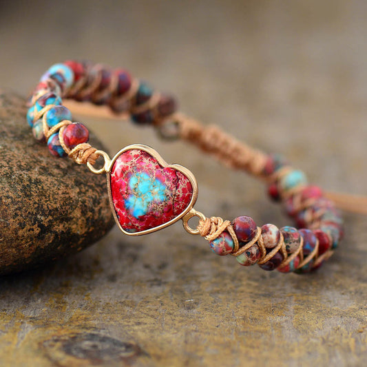 🎁Passionate heart jasper bracelet