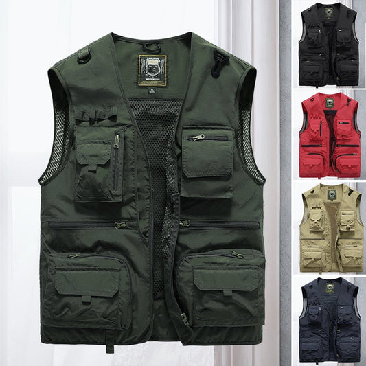 🔥Hot Sale 49% OFF🔥Breathable Mesh Zip Cargo Vest