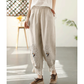 🔥Hot Sale 49% OFF💝Women's Lace Embroidered Linen Cotton Bloomers Pants