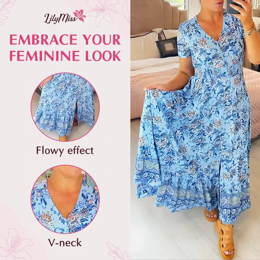 🔥BUY 2 GET 10% OFF💝 Floral Print V-neck Dress