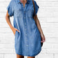 🔥Hot Sale - 49% OFF💃Casual Denim Short Sleeve Dress