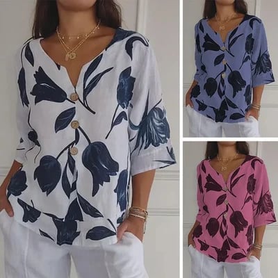 💕Hot Sale 49% OFF🌷Printed V-neck Tunic Top