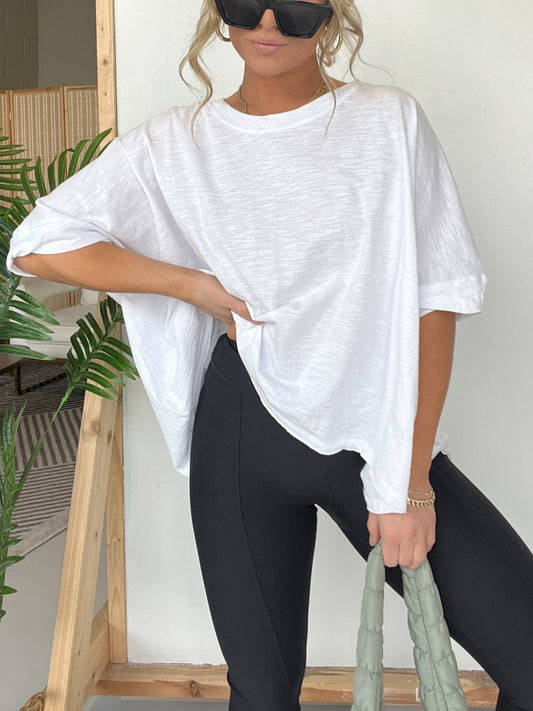 💥Women's Solid Colour Loose Round Neck Oversized T-Shirt 💥