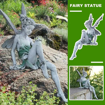 🔥BUY 2 GET 10% OFF💝Sitting Fairy Statue