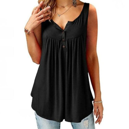🔥BUY 2 GET 10% OFF💝Women's Button-Front Tunic Tank Top