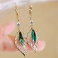 💕Hot Sale 49% OFF🌷Green Gemstone Leaf Earrings