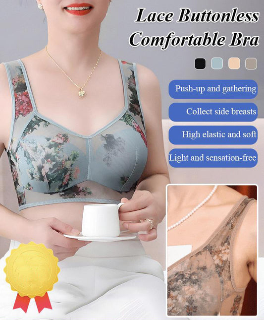 🔥BUY 2 GET 10% OFF💝2024 New Lace Buttonless Comfortable Bra