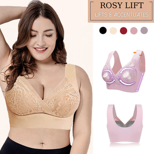 🔥Hot Sale 49% OFF🔥Plus Size Comfort Extra Elastic Wireless Support Lace Bra