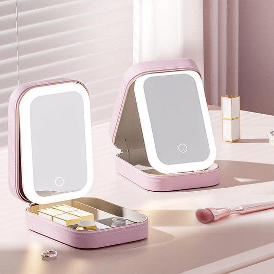 🔥BUY 2 GET 10% OFF💝Integrated Makeup Storage Box With Light-Filling Mirror