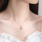 Shining Heart-shaped Pendant Silver Necklace For Women