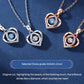 Shining Heart-shaped Pendant Silver Necklace For Women