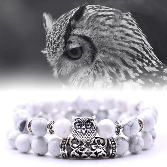 🔥BUY 2 GET 10% OFF💝Owl Charm Natural Stone Bracelet