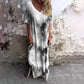 🔥BUY 2 GET 10% OFF💝Casual Loose Printed V-Neck Long Dress