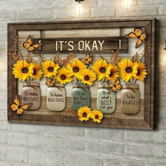 🔥Hot Sale - 49% OFF🌻Butterfly Sunflowers Wall Art🦋