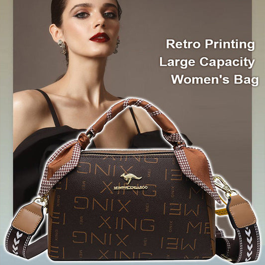💝2024 New Hot Selling👜Women’s Vintage Printed Satchel Bag